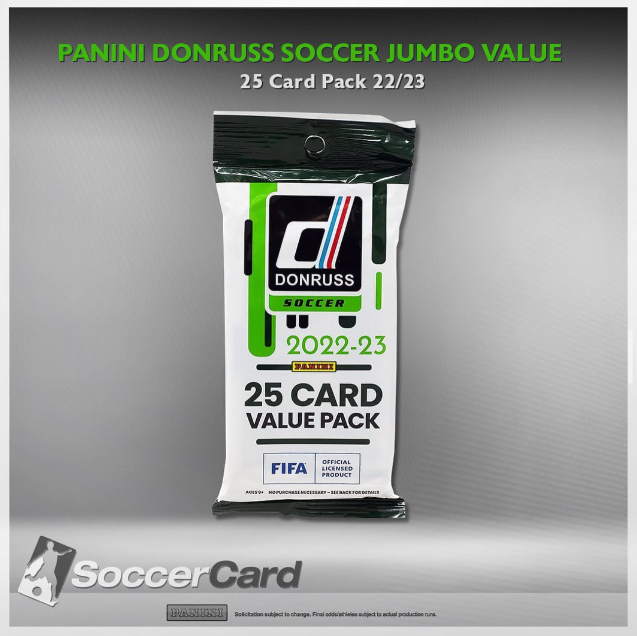 2022/2023 Panini Donruss Soccer Jumbo Value 25 Card Pack