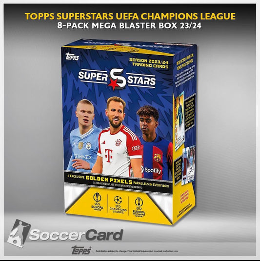 Topps Superstars UEFA Champions League 8-Pack Mega Blaster Box 23/24