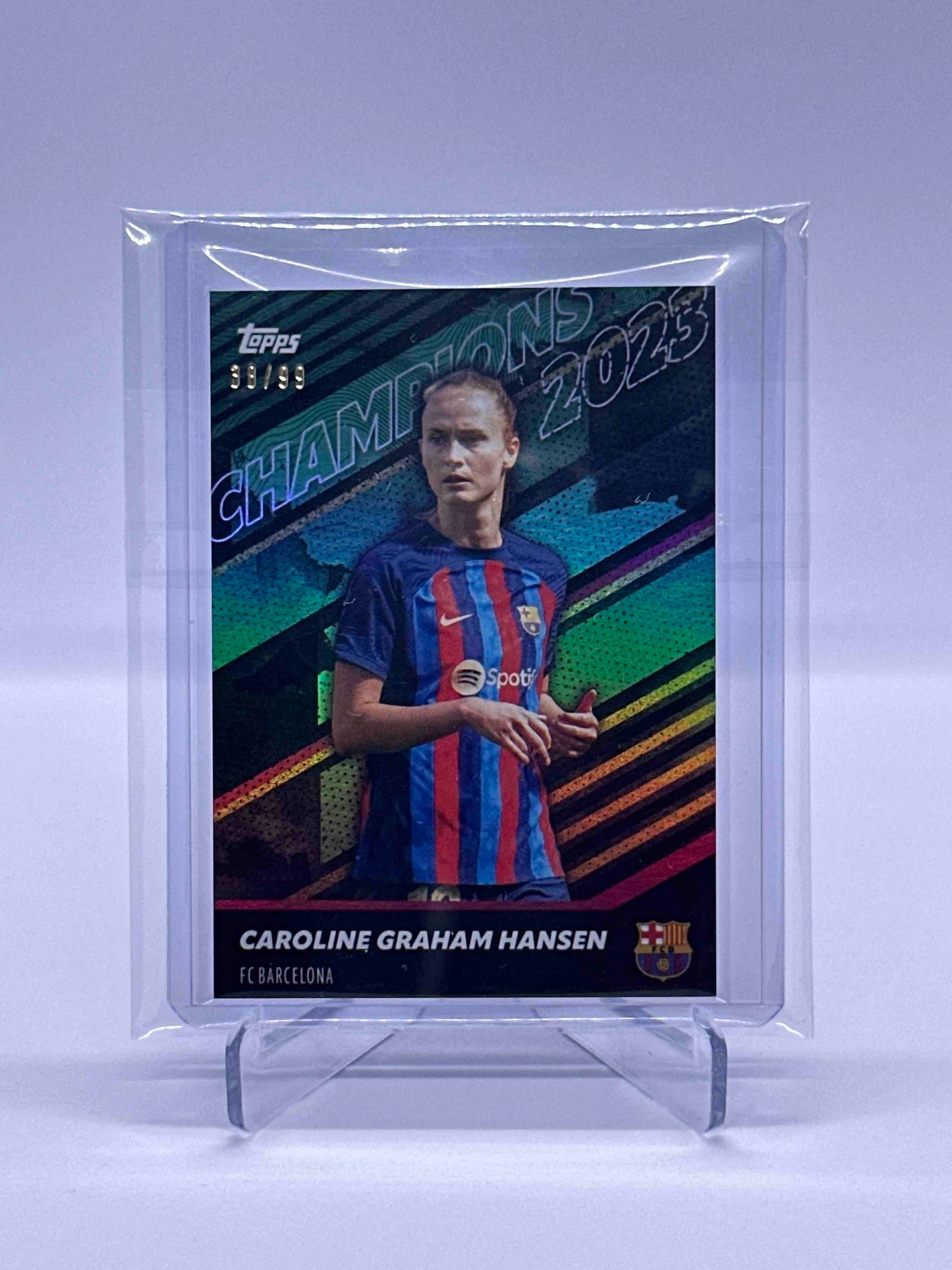 Caroline Graham Hansen /99 Topps Champions 2023