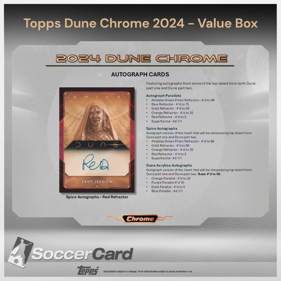 Topps Dune Chrome 2024 - Value Box
