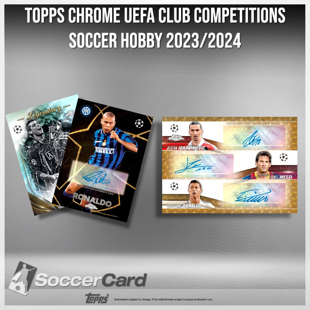 Topps Chrome UEFA Club Competitions Soccer Hobby Box 2023/2024