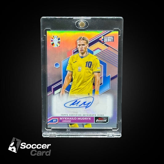 Mykhalio Mudryk Topps Finest Road To UEFA Euro 2024 Auto