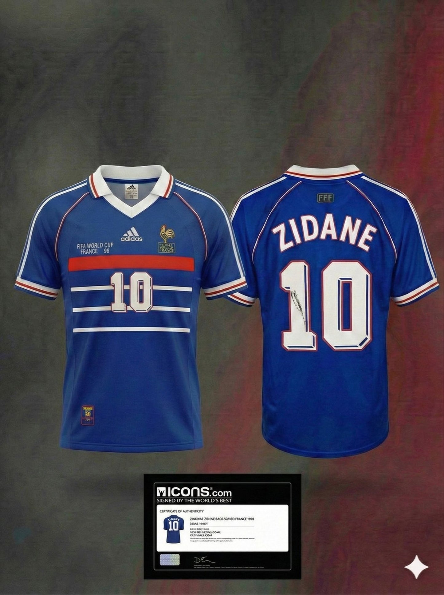 Zinedine Zidane Authenticated Signed Jersey ICONS.com