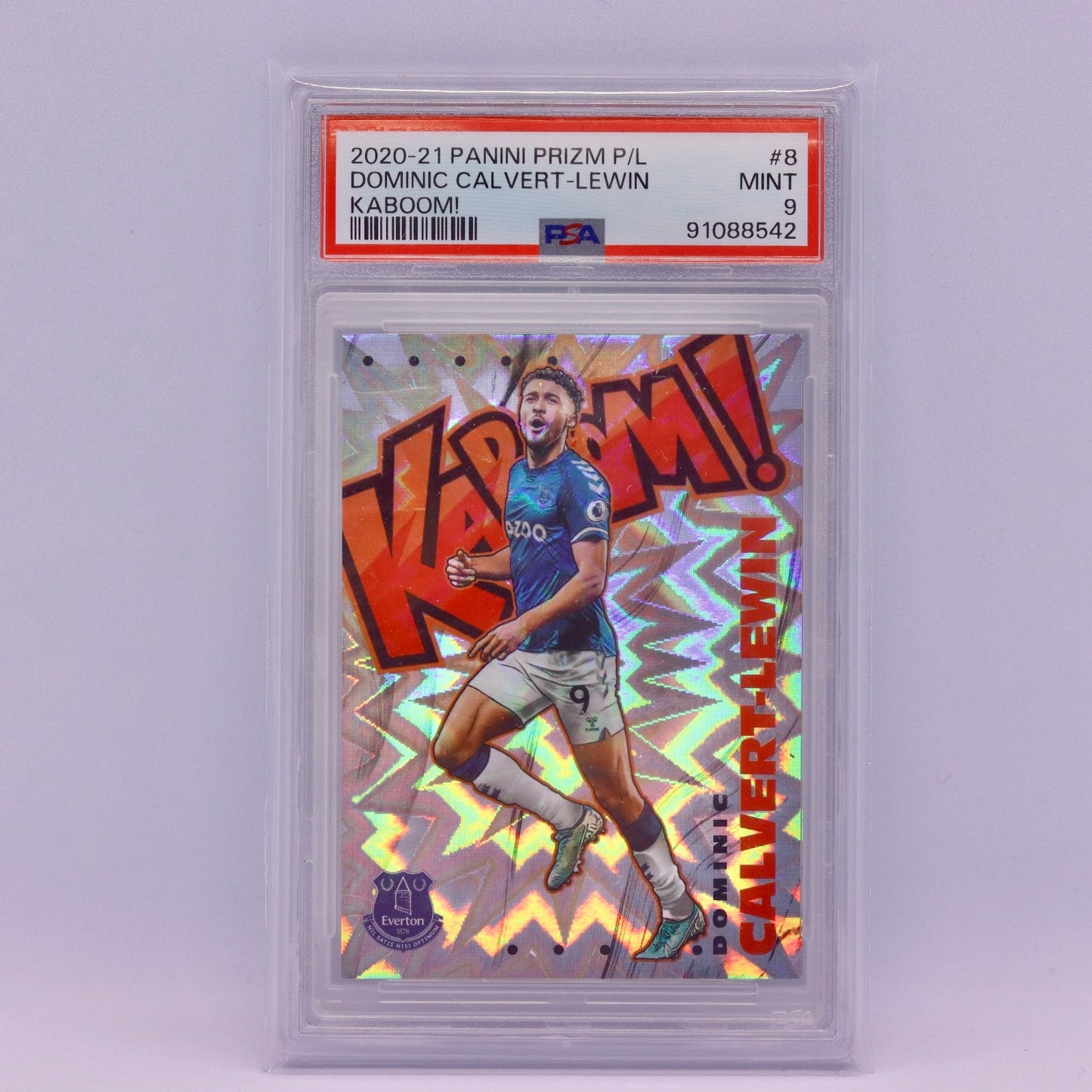 Dominic Calvert-Lewin Panini EPL Prizm Case Hit KABOOM! PSA 9