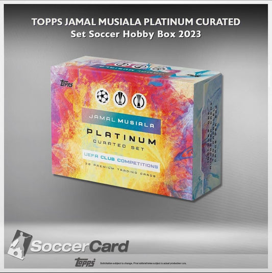 مجموعة Topps Jamal Musiala Platinum Curated Box Soccer Hobby 2023 