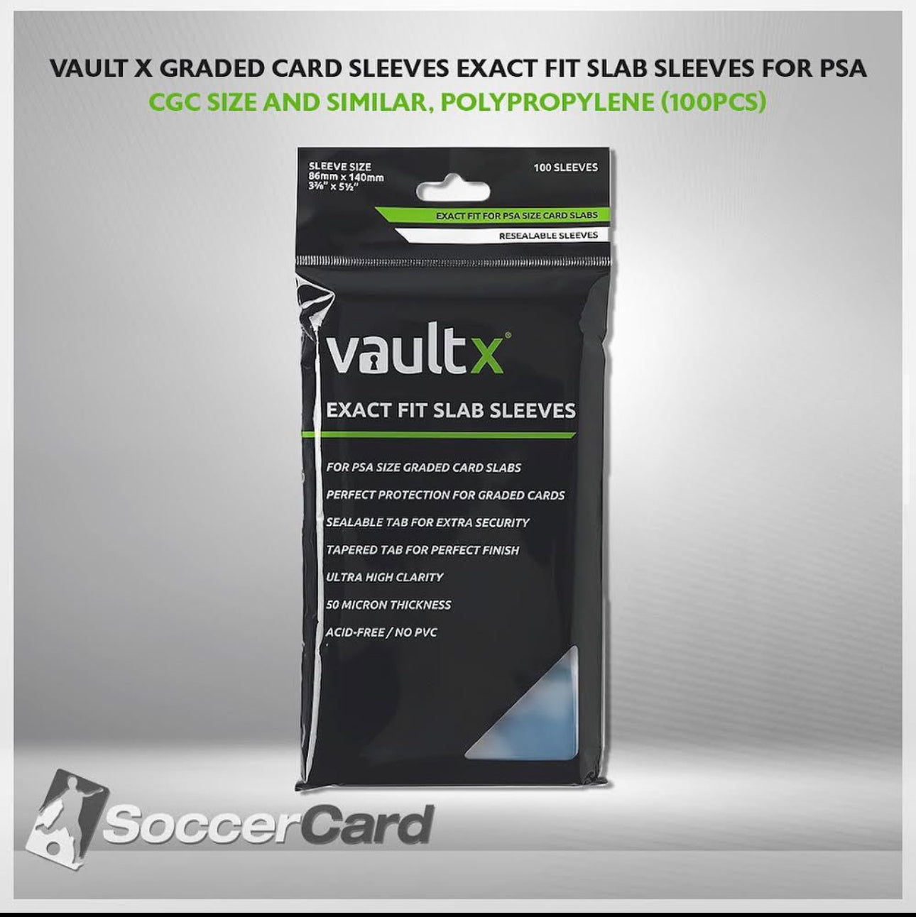 Vault X Graded Card Sleeves Exact Fit Slab Sleeves For PSA - 100 pcs