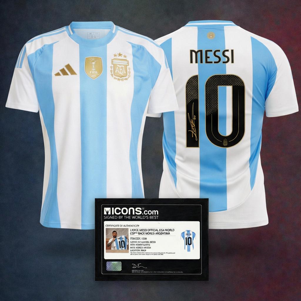Lionel Messi Authenticated Signed Jersey ICONS.com