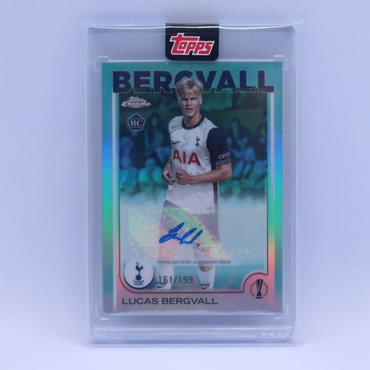 Lucas Bergvall (161/199) Topps Chrome UEFA Champions League Aqua Auto