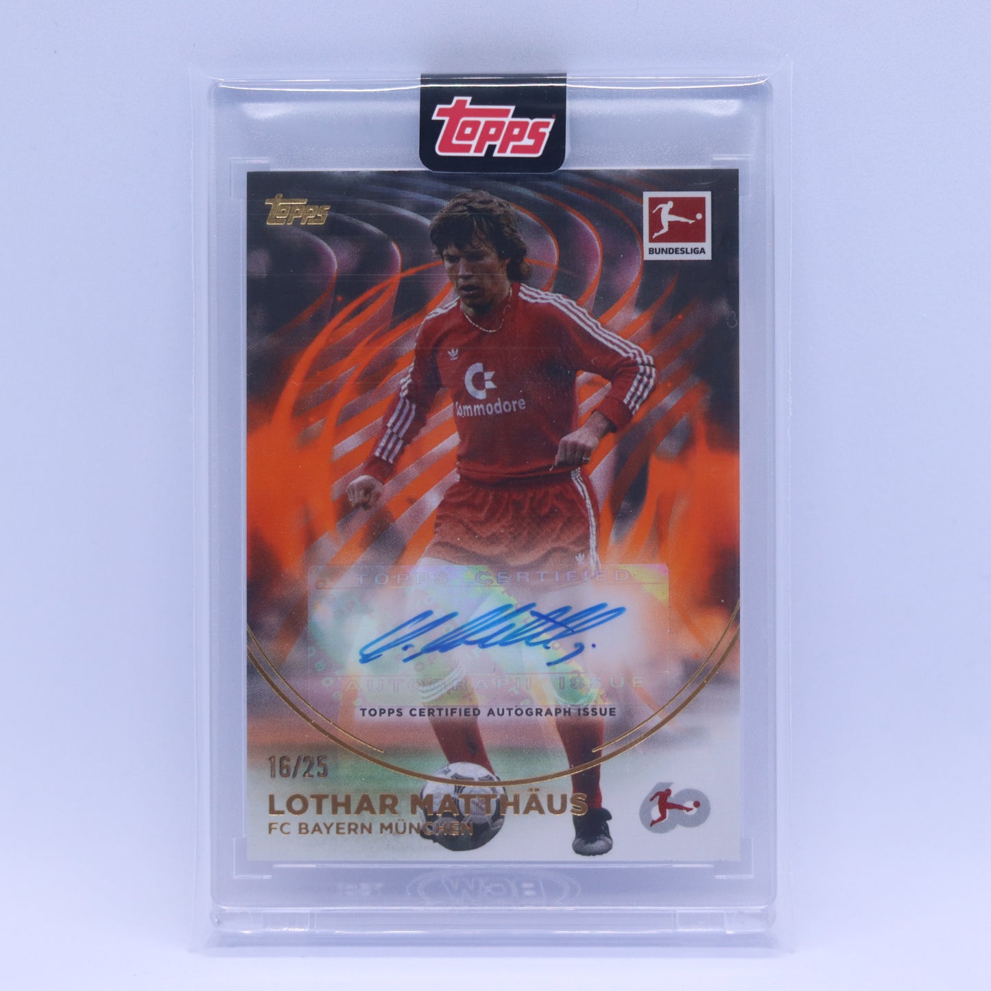 Lothar Matthaus (16/25) Topps Bundesliga 60 Year Anniversary 2024 Legend Auto