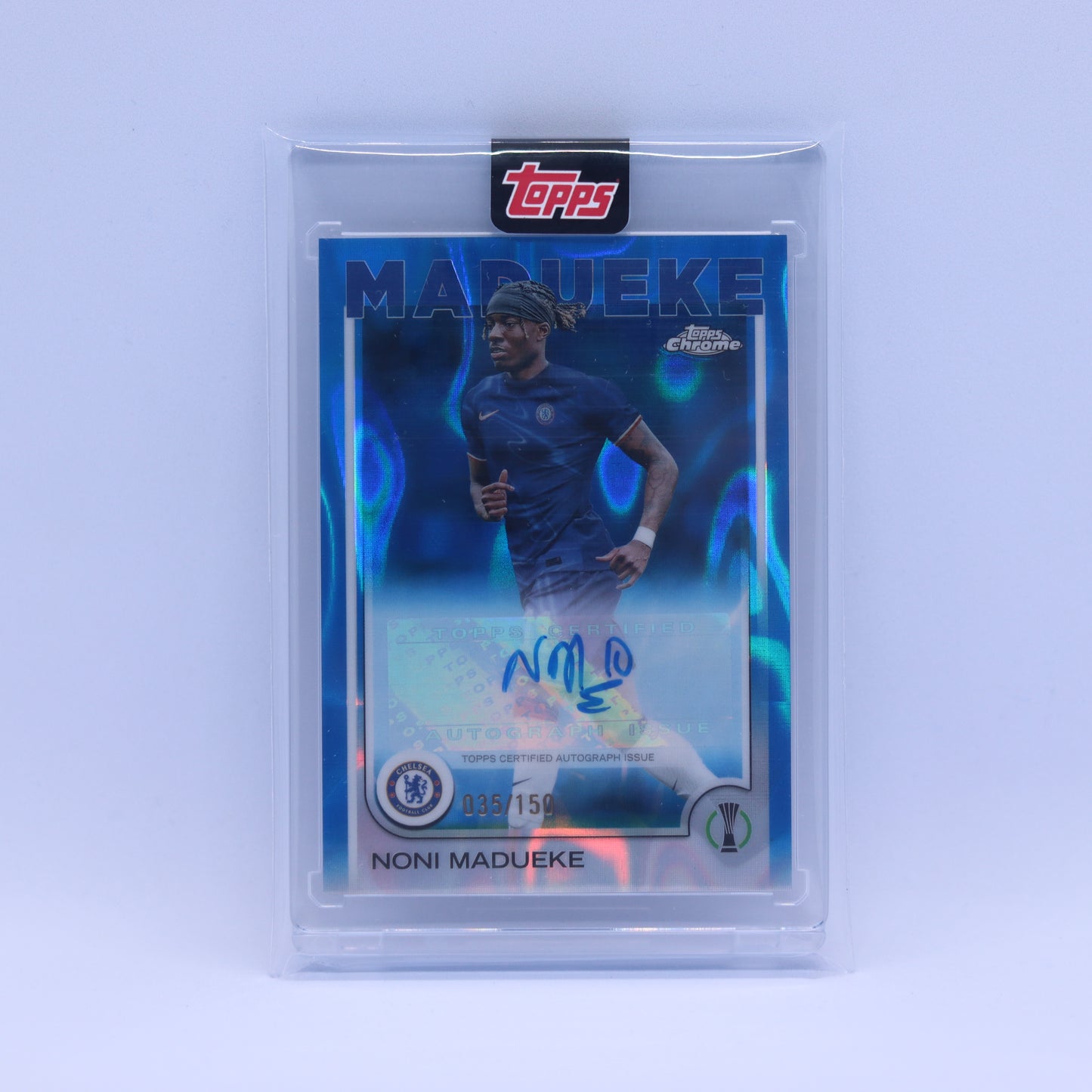 Noni Madueke (035/150) Topps Chrome UCL 2025 Color Match Auto