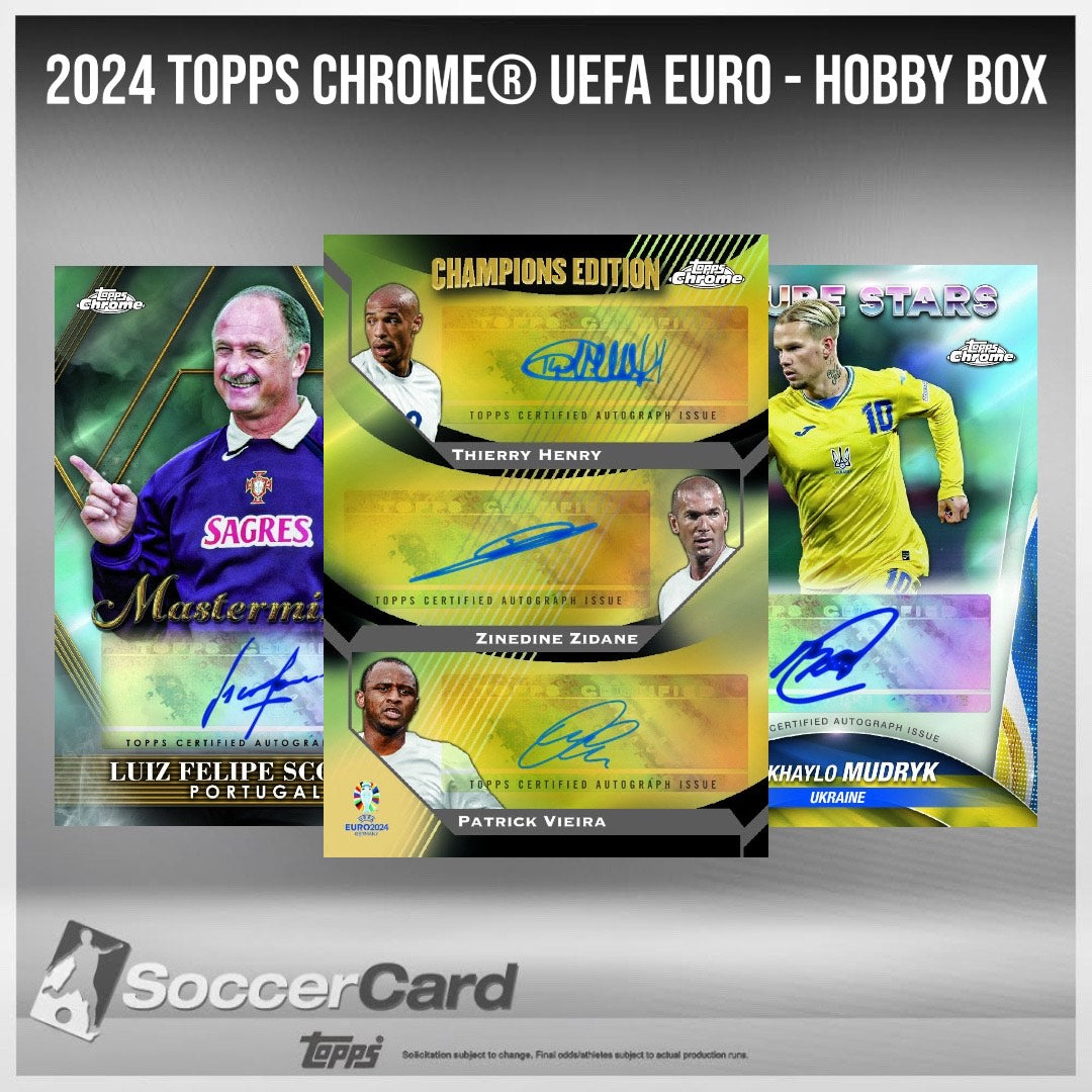 2024 Topps Chrome® UEFA EURO – صندوق الهوايات 